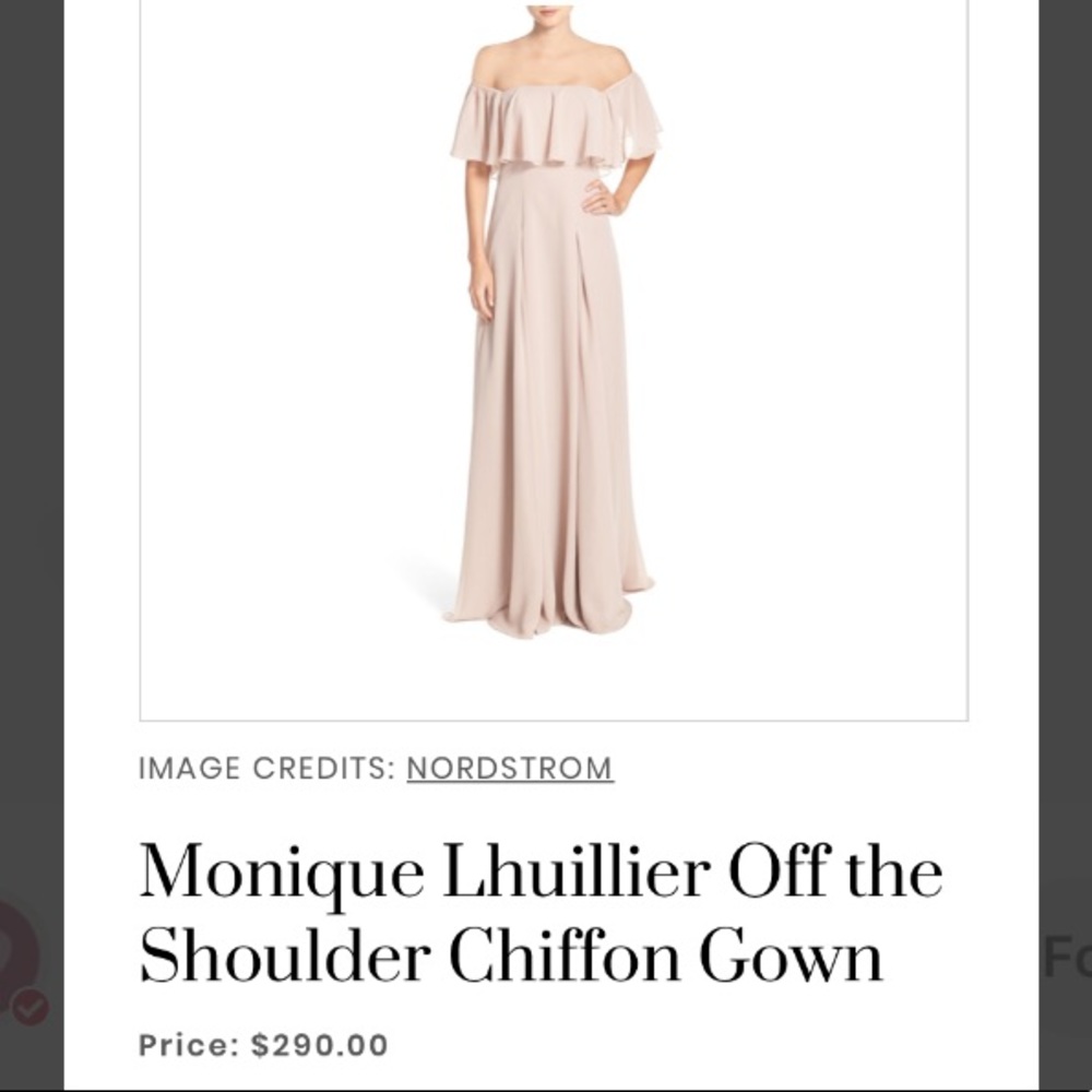 Dark Blush Monique Lhuillier Bridesmaid Dress/Maxi